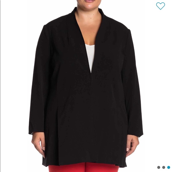 T Tahari Plus Size Open Front Blazer Black Sz 22W - Picture 3 of 9
